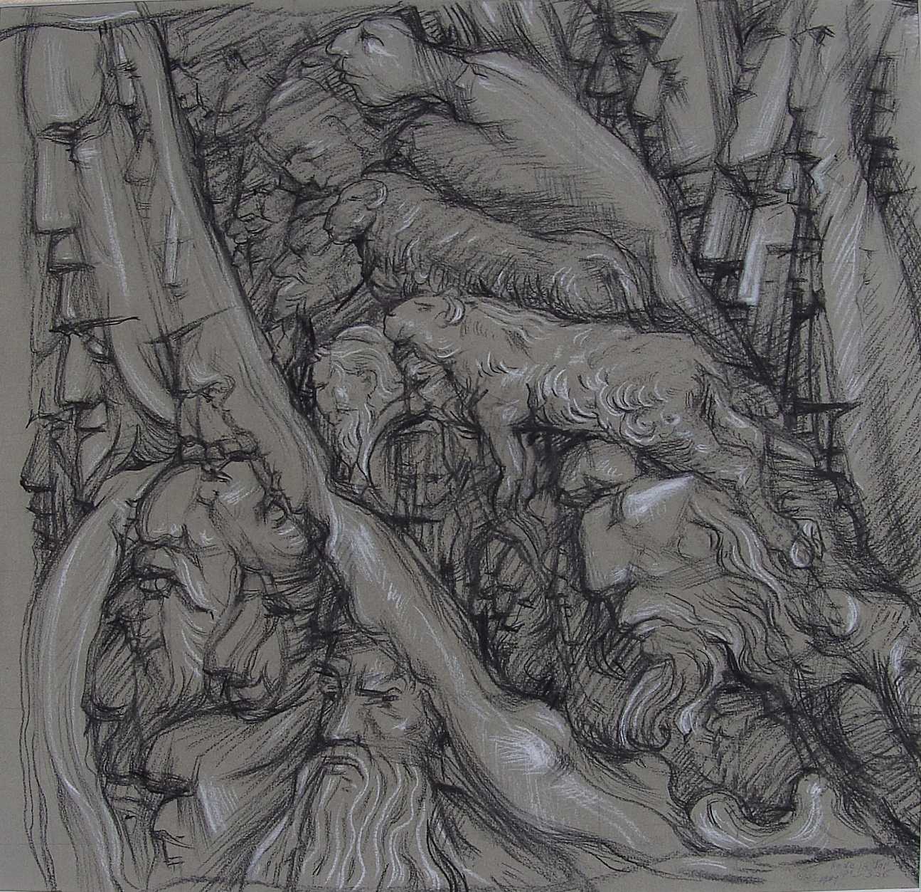 The Offering, 41x43, Paper, Pencil, 2004