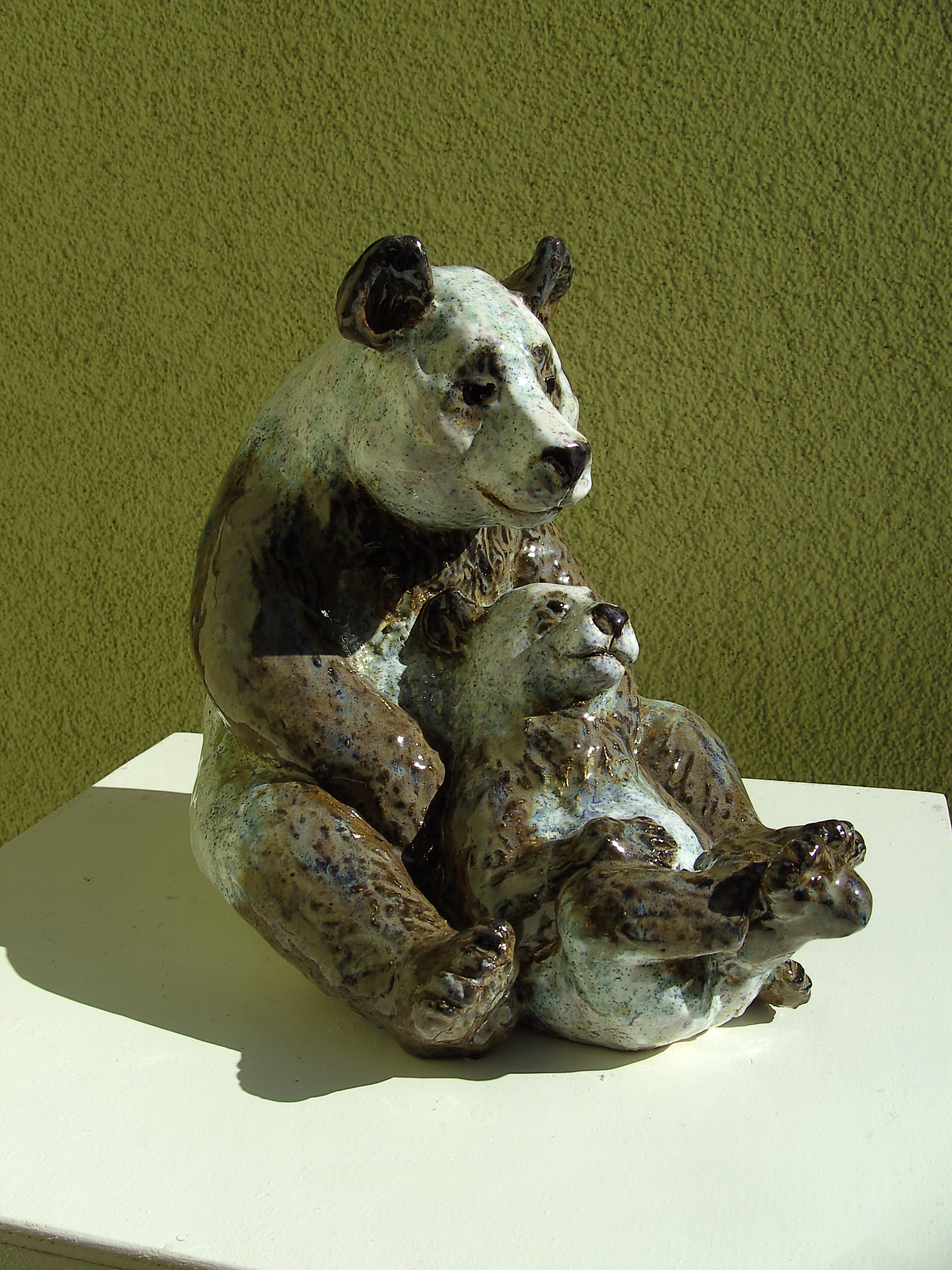Big Panda With Baby, 31x18x26, Ceramics, 2006